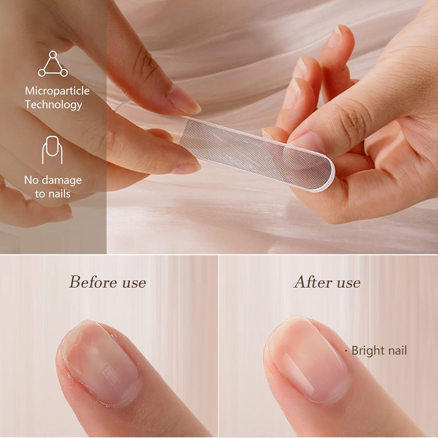 White Nail Clipper Set with Beautiful Storage Box, Personal Care 3-Piece Set, Sharp Stainless Steel Nail Clipper, Splash-Proof Design, The Best Gift for Female Friends