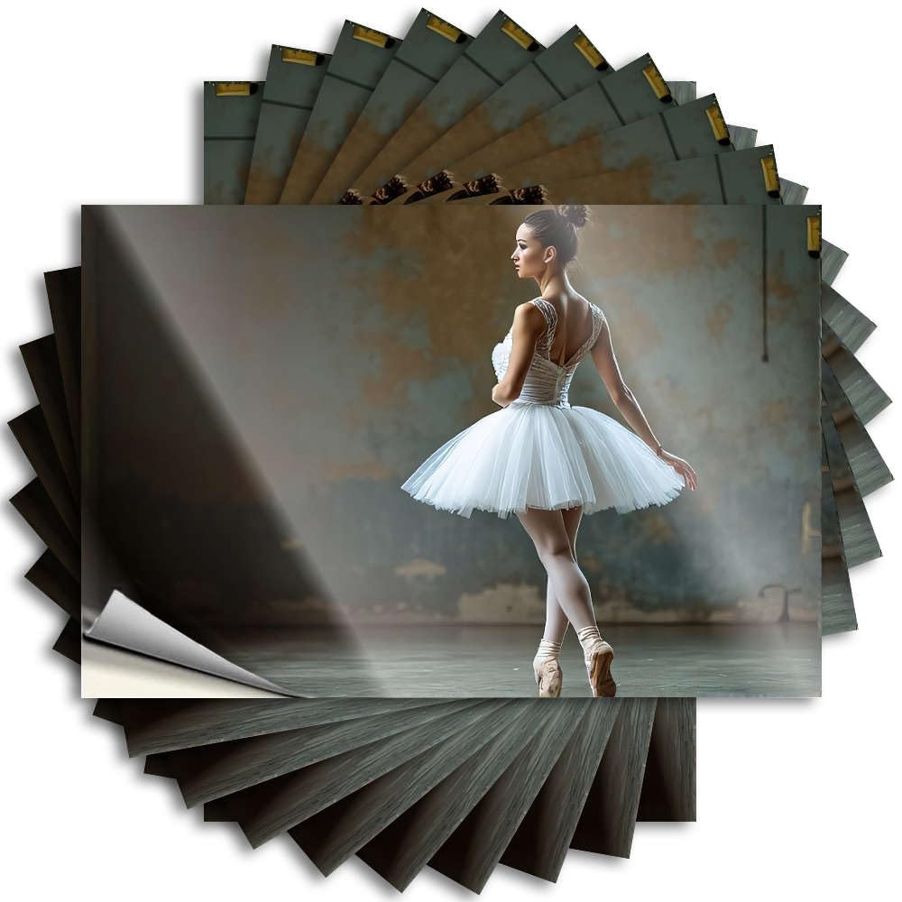 Bumper Reading Vinyl Decals, Teenage Waterproof Laptop Stickers for Water Bottle | A Ballerina in A White Tutu Gracefully Poses. Perfect for Humor Laptop Decor(6X9CM)
