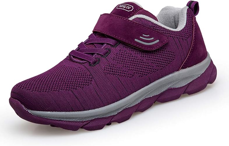 Amazon Co Jp Zxcp スニーカー メンズ レディース 介護シューズ 高齢者シューズ 安全靴 マジックテープ 外反母趾 超軽量 柔軟性 メッシュ 中高齢者靴 普段履き 23 5cm パープル ドラッグストア