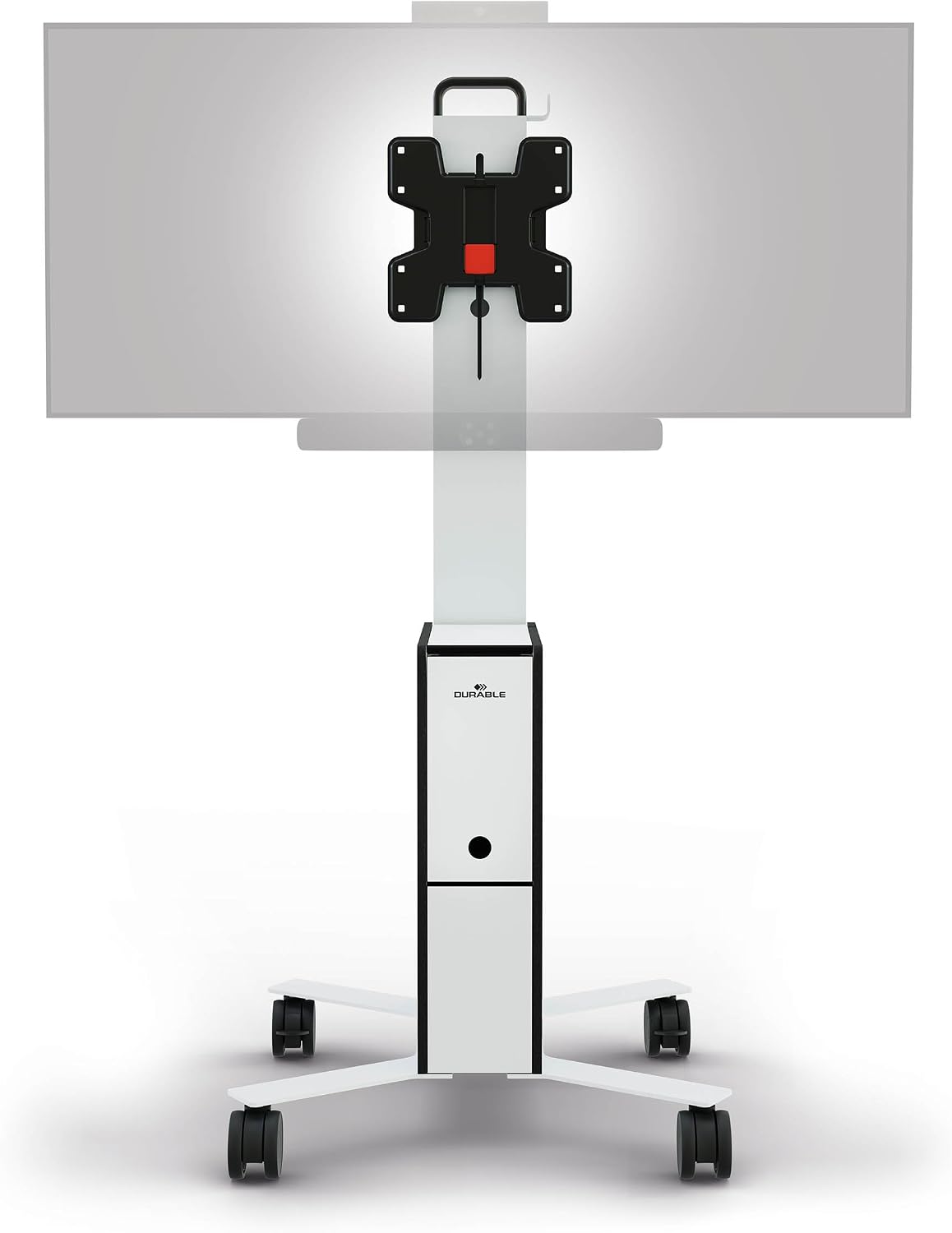 Durable Mobile TV Cart - Portable TV Stand with Wheels for Video Conferences and Presentations - Mobile TV Stand - Portable Screen That Fits TVs up to 65" with Middle VESA Mount