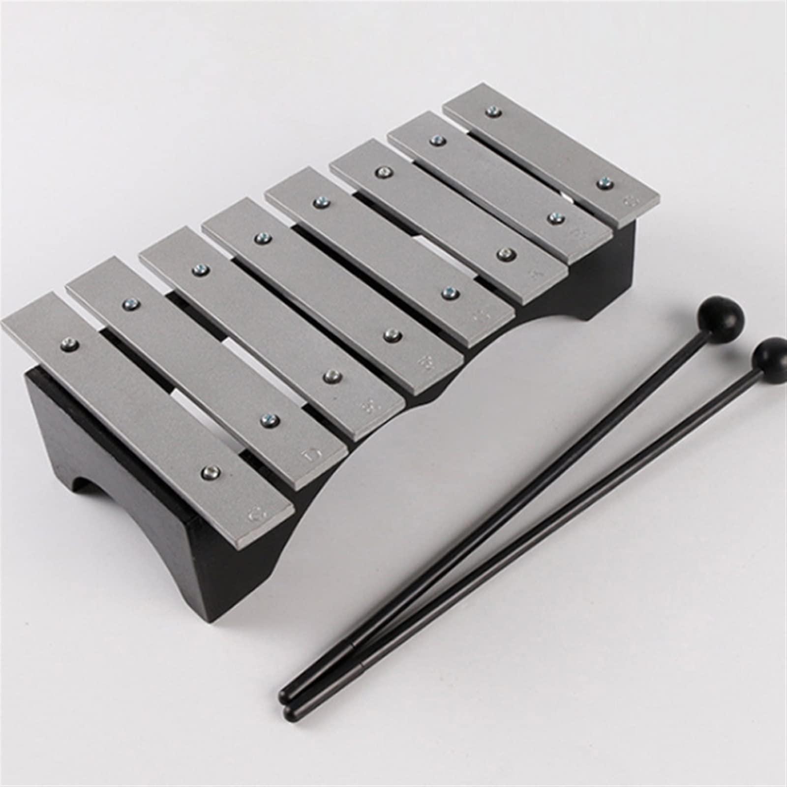 Percussão Musical Piano in lamiera di alluminio a 15 toni che bussa a mano pianoforte struttura in legno piastra in alluminio pianoforte che suona materiale didattico musicale carillon Xilofoni