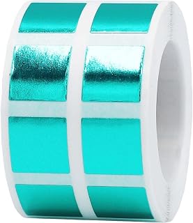Metallic Green 1/2" Inch Square Adhesive Labels 1,000 Color Coding Dot Stickers for Efficient Inventory Management, Crafting Projects, and Organizational Tasks in Offices, Schools, and Homes