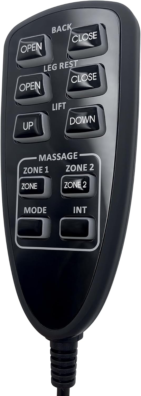 Uetmulik Power Recliner Lift Chair Raffel Systems HC 2R2B 02 Remote Hand Control with 10 Buttons and Junction Box Combo Replacement