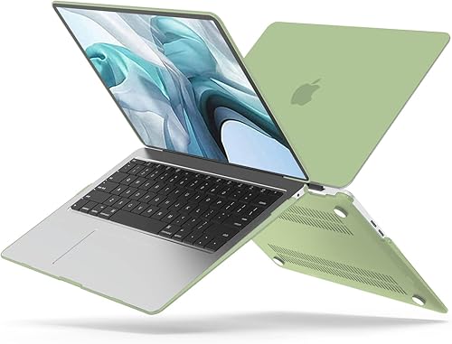 Miniatura 111 de B BELK Funda compatible con MacBook Air de 13 pulgadas 2022 2021 2020 2019 2018 M1 A2337 A2179 A1932 Touch ID, carcasa rígida de plástico para Verde