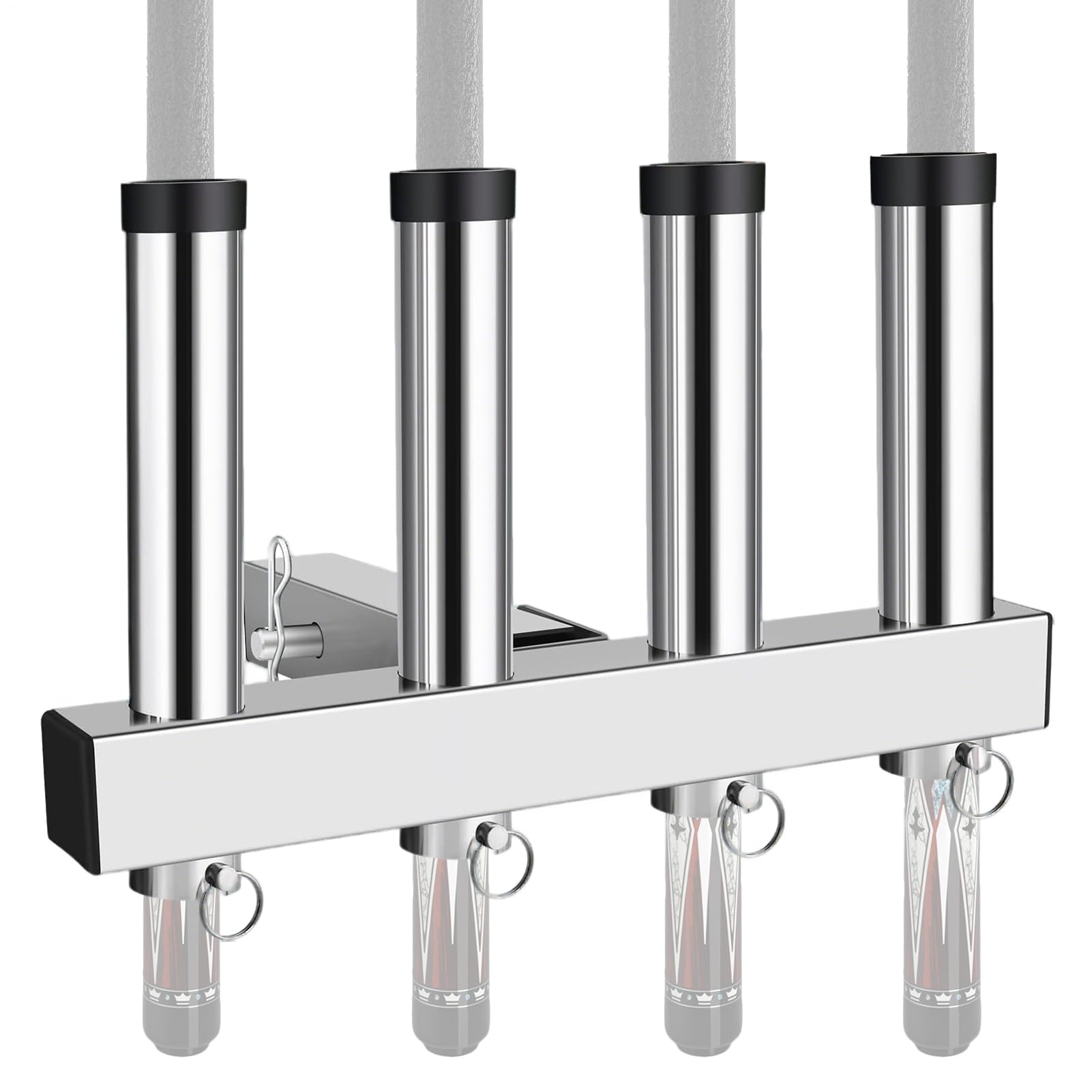 Soporte de barra de pesca para coche, soporte para barra de pesca para montaje en camión, soporte vertical de acero inoxidable, accesorios para fitness y exteriores para coche, organizador de coche