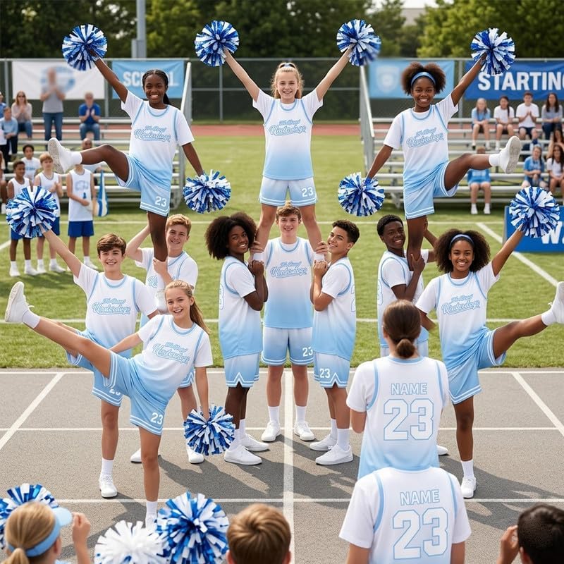 2-in-1 Layered Sports Jersey, Unisex Athletic Team Uniform, Breathable Training Shirt for Class Group, Soccer, etc. White