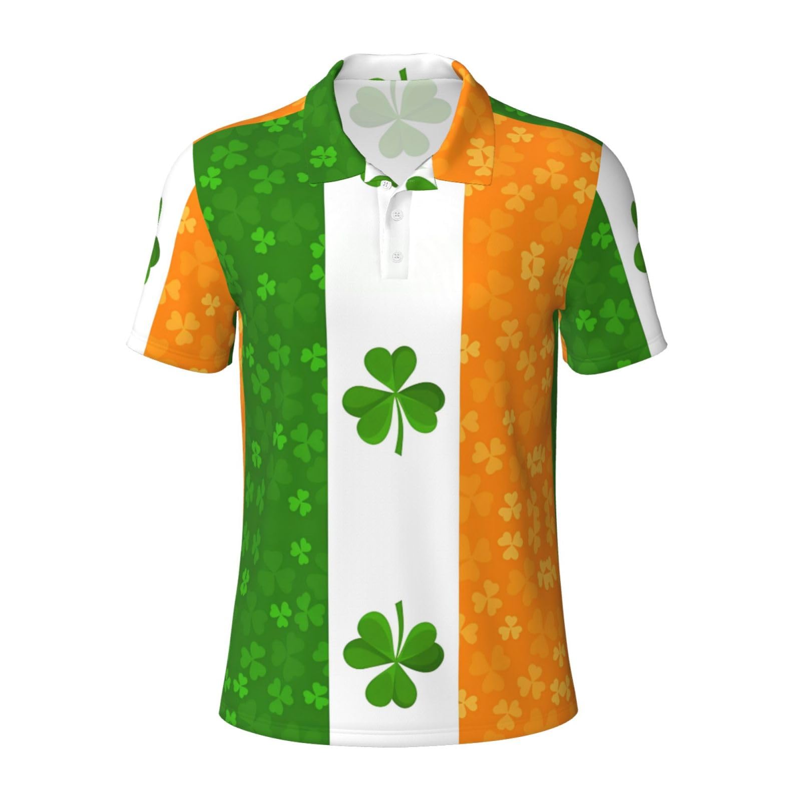Irish Flag Men's Breathable Polo Shirt - Stylish Comfort for Every Occasion - Father's Day or Birthday Gift Black