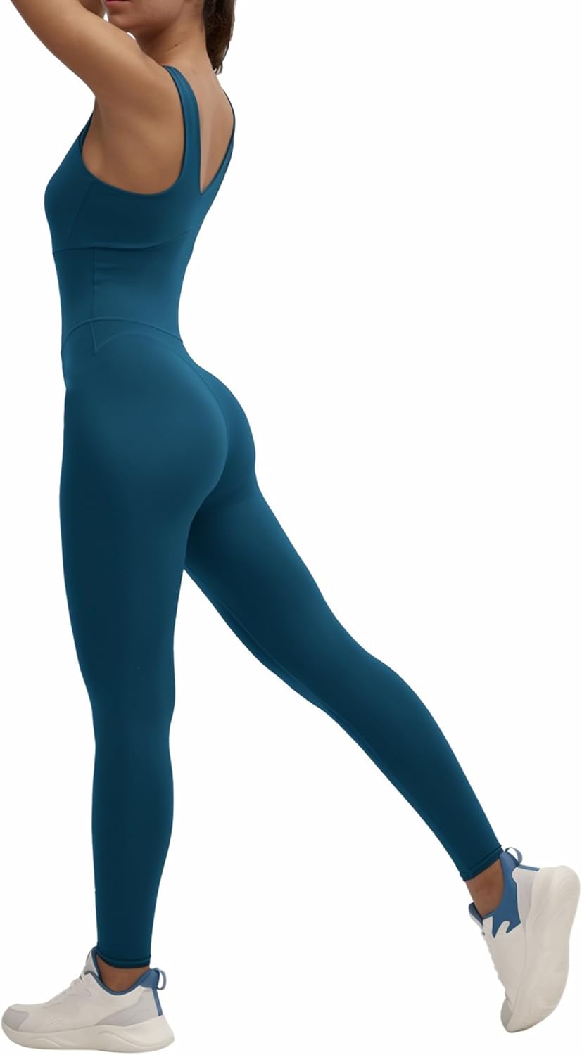 LOVESOFT Jumpsuits for Women Backless Bodycon Bodysuit Leggings Rompers for Workout Yoga One Piece