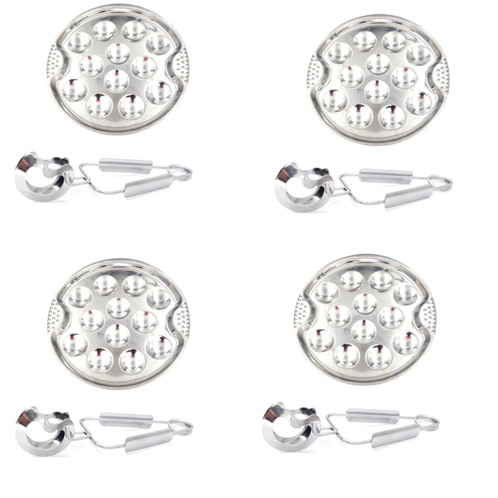 Plaque d'escargot en inox pour vos repas de fête et champignons farcis au four