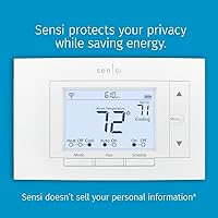 Vista 2 de Sensi - Termostato inteligente, 100 años de experiencia, Wi-Fi, privacidad de datos, programable, fácil de instalar, funciona con Alexa, certificado