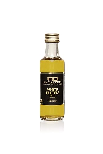 FD TARTUFI - Aceite de trufa blanca de 3.4 fl oz (3.40 fl oz) Condimento gourmet | Aderezo - Hecho en Italia | Aceite de oliva virgen extra | Kosher