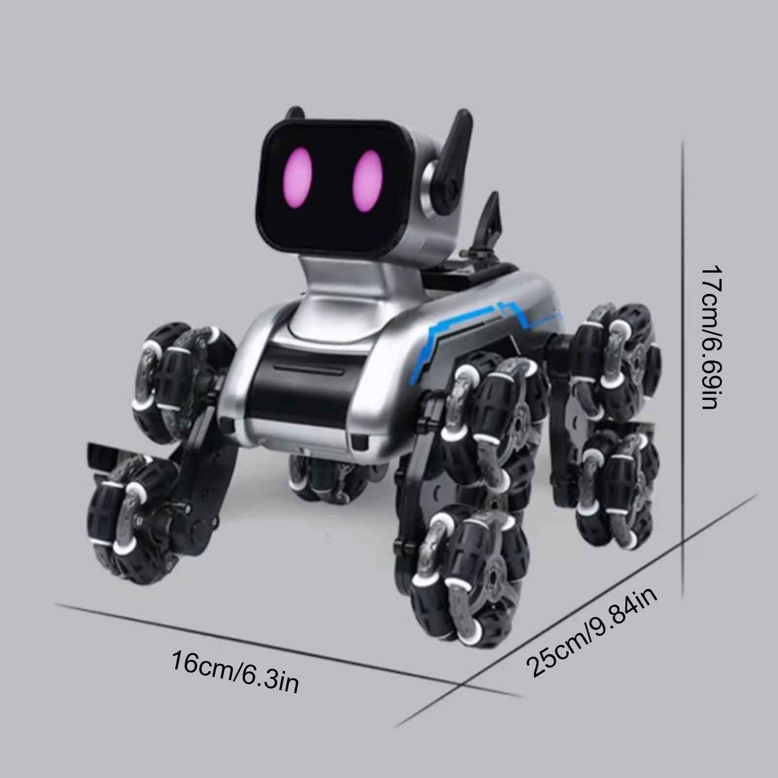 Cane Telecomandato | Cane Robotico per | Cucciolo Telecomandato Otto Ruote per Soggiorno Giardino Casa Camera
