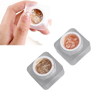 2pcs Glitter Gel Polish for Shimmering DIY Nail Art, Glitter Gel Polish SparkleGel Glitter Sparkling Effects, Portable & Lightweight