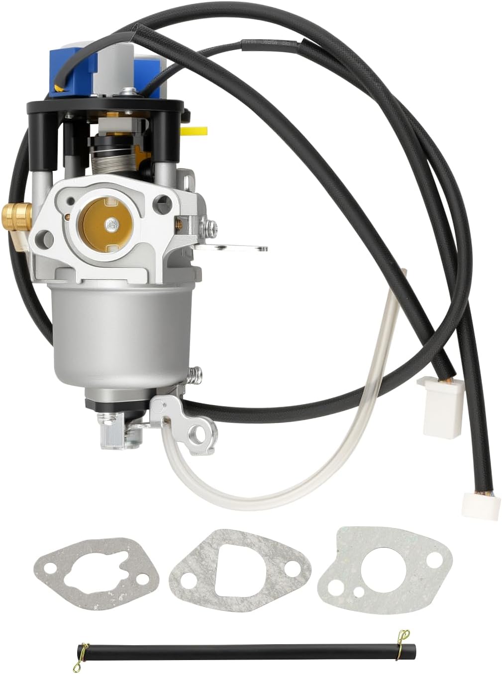 Carburetor Kit Fit for Predator Dual Fuel Inverter Generator 5000-Watt 71367 70143, Replacement Carb Assembly with Gaskets Fuel Line