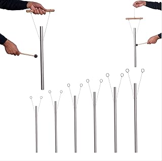 TFS Tuningforkshop 6 Sacred Solfeggio Healing Tuned Pipes Including 528 hz Louder Than Tuning Fork with Mallet & Hand Stand