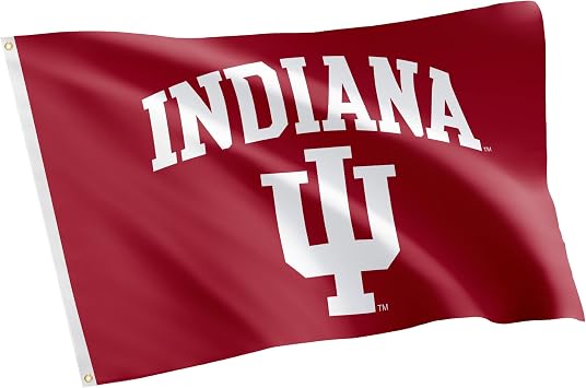 Desert Cactus Indiana University IU Flag - 3 x 5 Feet Hoosiers Banner, Indoor/Outdoor Durable Fabric, 100% Polyester Design Style 2