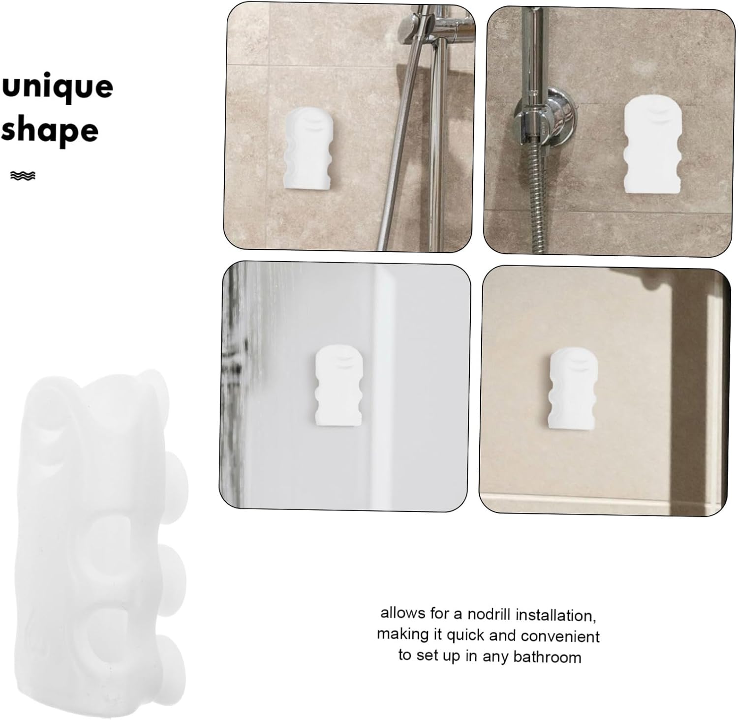 Silicone Shower Head Holder Bracket with Suction Cup, Universal image 3