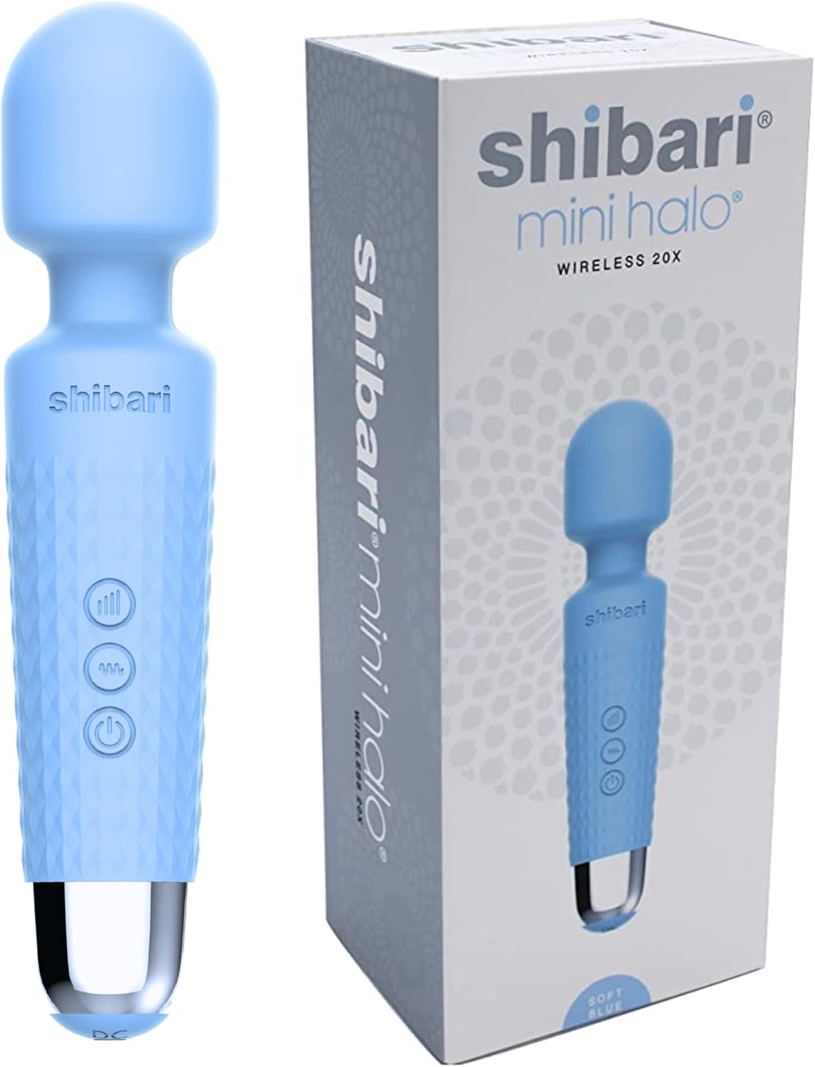 Shibari Mini Halo Vibrator, Wand Massager, Cordless, Quiet, High Power & Waterproof, Vibration Clitoris Stimulation, Adult Sex Toys, Personal Vibe for Women (Red Rose)