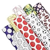 David Angie Ball Football Baseball Volleyball Printed Faux Leather Sheet 9 Pcs Assorted 8