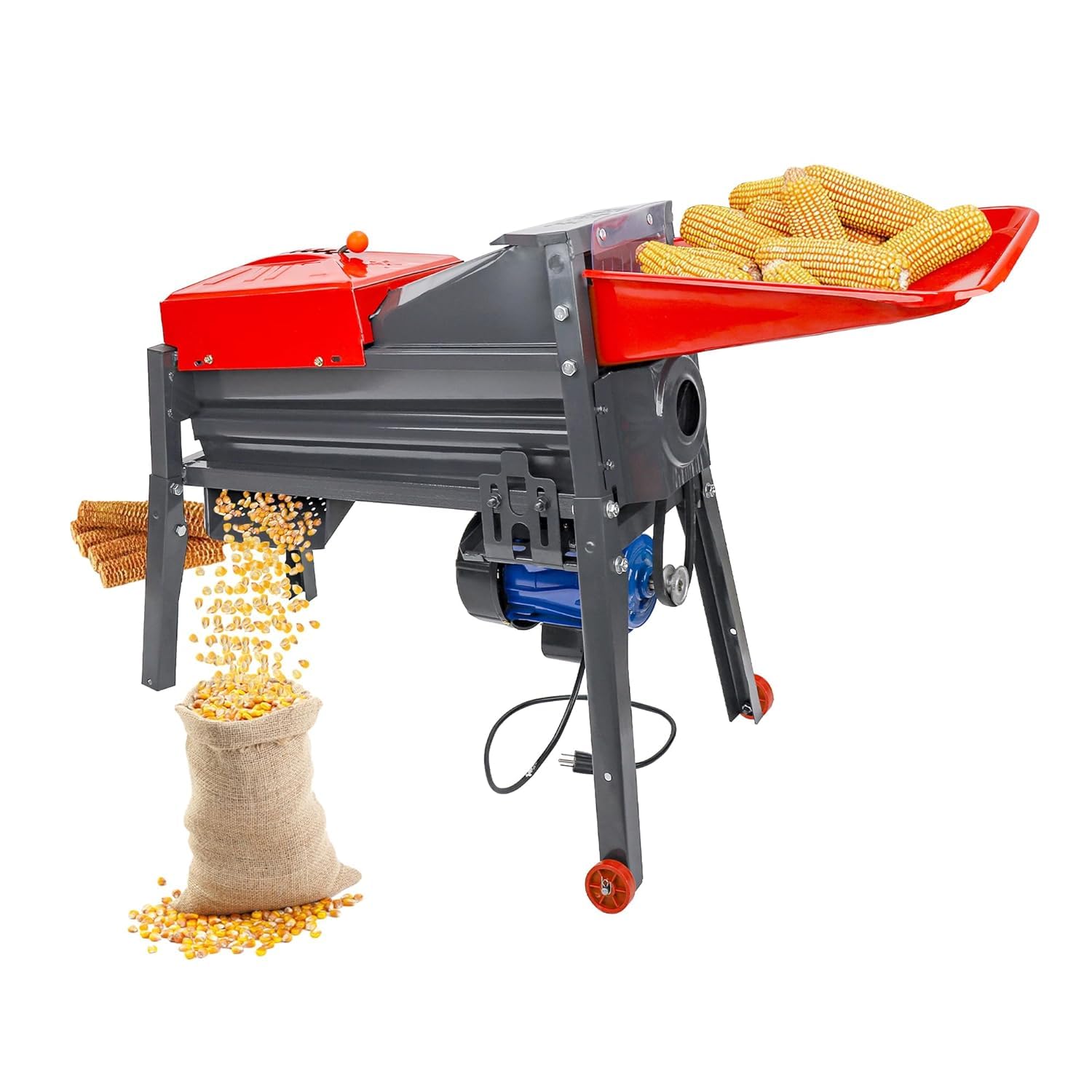 Electric Corn Sheller Machine, Automatic Dry Corn Thresher Machine Corn Peeler for Corn, Threshing Rate Corn Sheller Tool