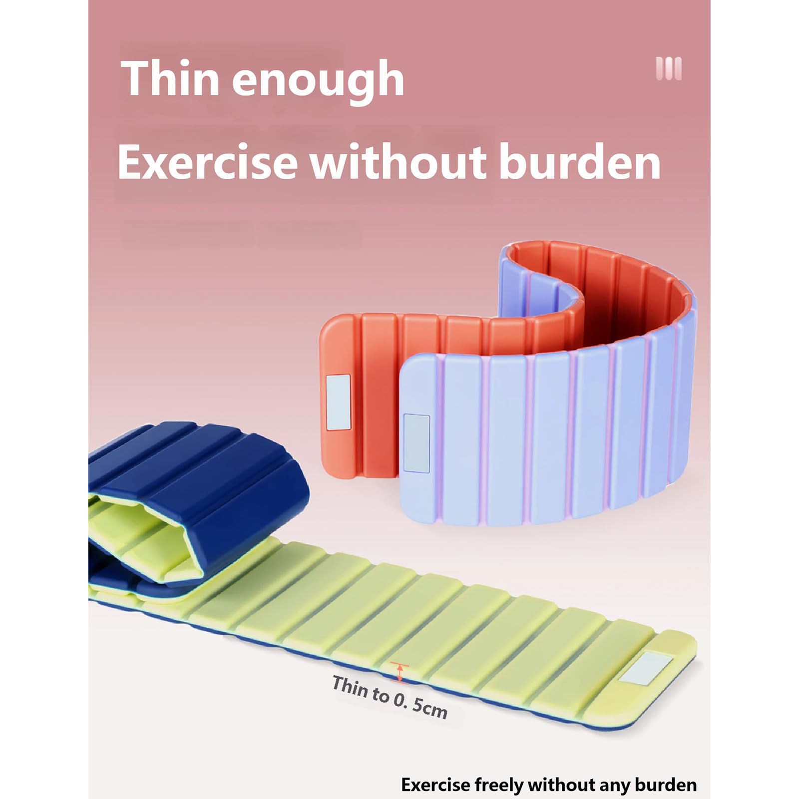 Cinghie magnetiche Multiuso per Esercizi con Fibbie sicure, perfette per l ' Allenamento Funzionale, Attrezzi da Allenamento Adatti Stretching, Fasce Resistenza per Pilates