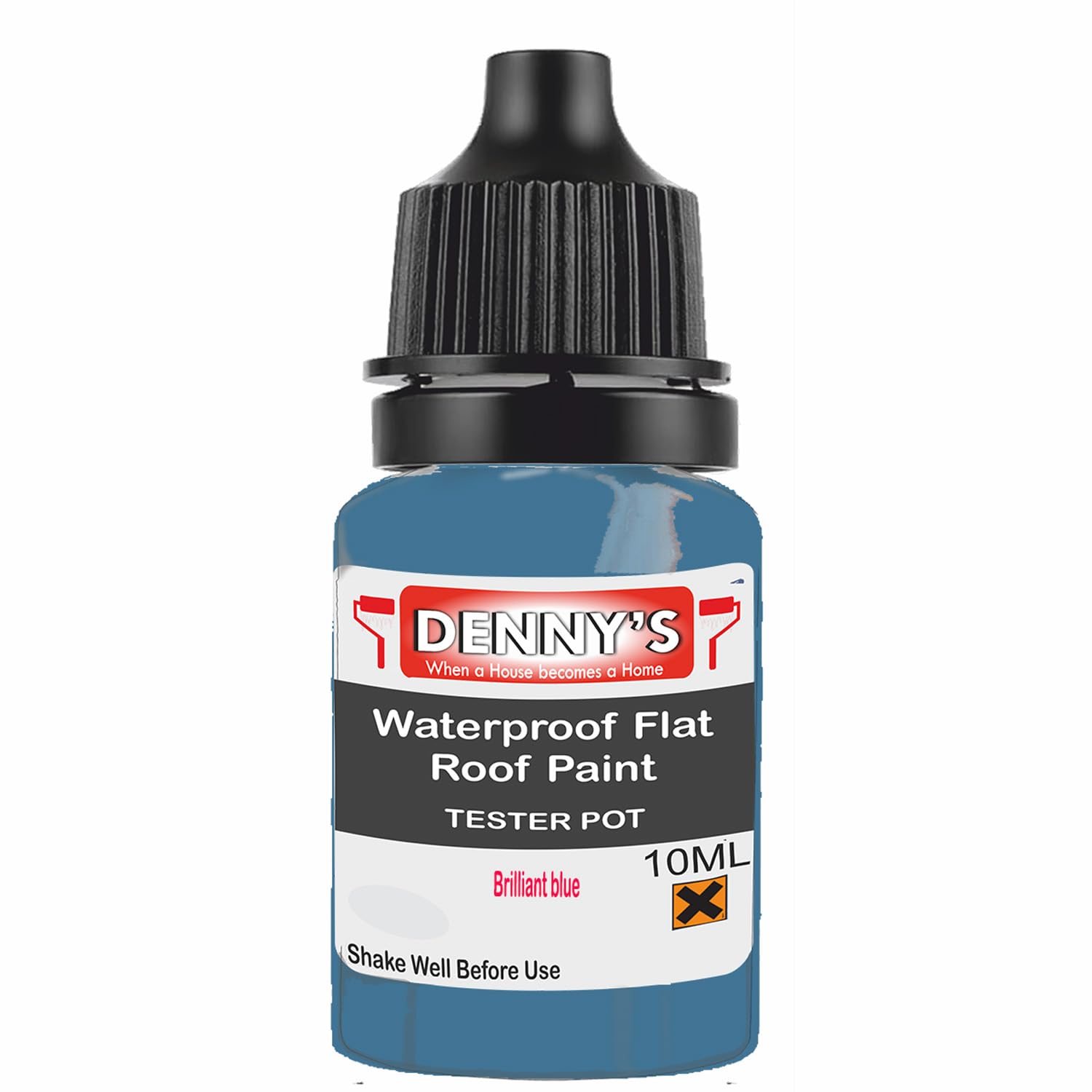 SCOOBYS PAINTS BACK IN THE MIX Chlorinated Rubber Flat Roof Paint – Waterproof Roof Sealer & Leak Repair Coating, Quick Drying, High Adhesion (Brilliant blue, 10ML Tester Bottle) — image 1