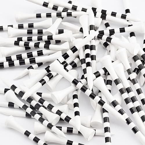 Miniatura 15 de MAZEL Tees de golf de madera natural/bambú de 2 3/4 pulgadas y 3 1/4 pulgadas, paquete de 50 o 120, reduce la fricción y el giro lateral, tees