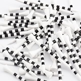 MAZEL Natural Wood/Bamboo Golf Tees 2 3/4 Inch & 3 1/4 Inch,Pack 50 or 120,Reduce Friction & Side Spin,More Durable and Stable Golf Tees