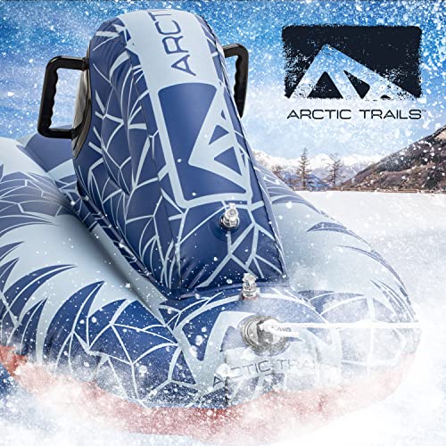 Franklin Sports Arctic Trails Inflatable Snowmobile Sled - Kids Winter Toy for Sledding - Blow Up Snowmobile Style Sled Tube for Kids Age 6+ - Heavy Duty PVC Inflatable Kids Sled with Pull Rope - Thumbnail 4