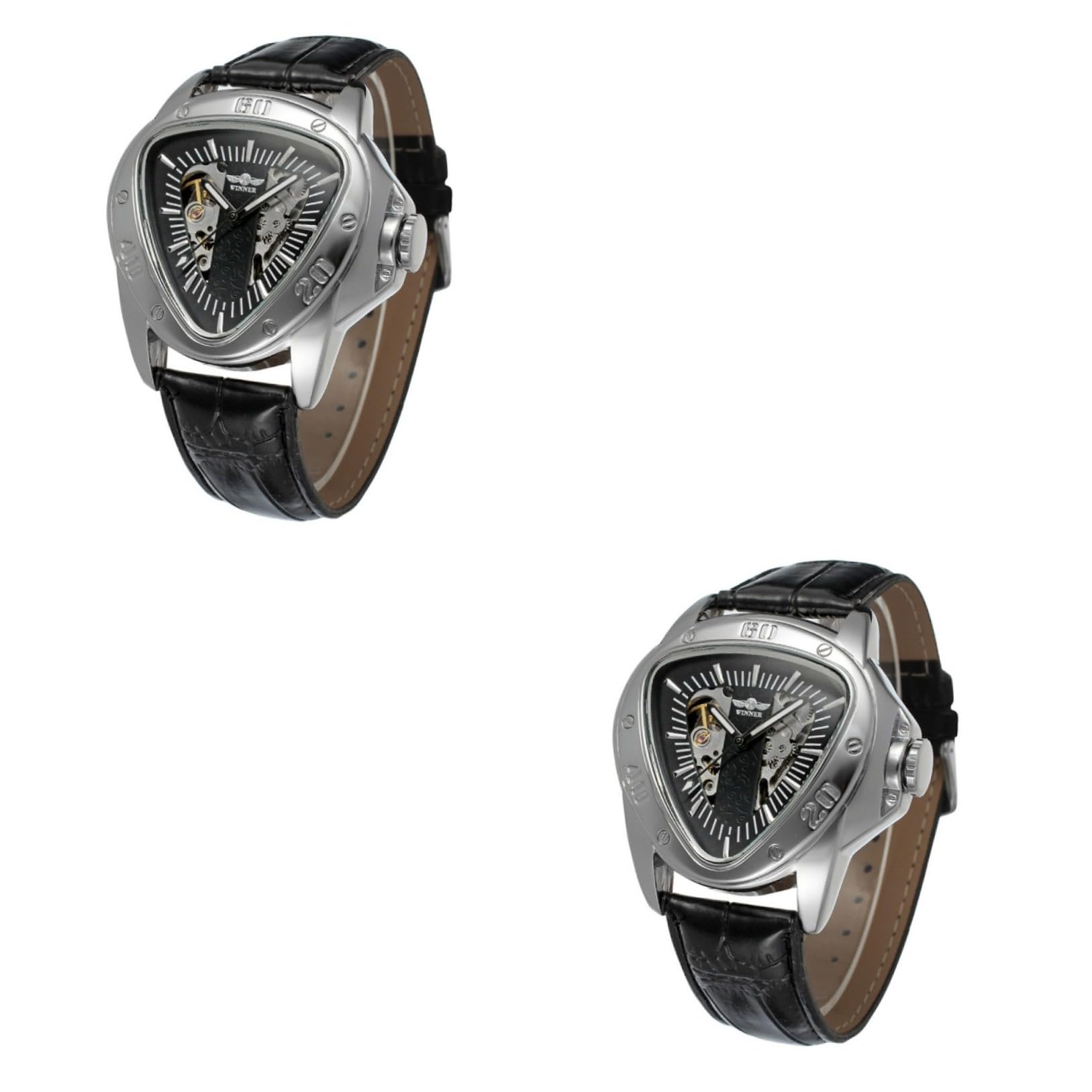 2 Pz orologio meccanico da uomo orologio da polso automatico orologi automatici orologio automatico da uomo orologi da watch vegito men orologio meccanico automatico Black