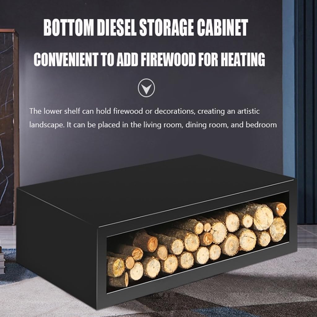 Poêle à Bois 15KW en Fonte Multi-combustibles éco-Conception 60 x 49 x 85 cm