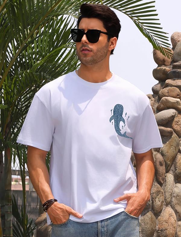 Shark Christian Shirts for Women with Whale Shark Print Ocean Fish Animal Lovers Marine Short Sleeve Tops - Image 5