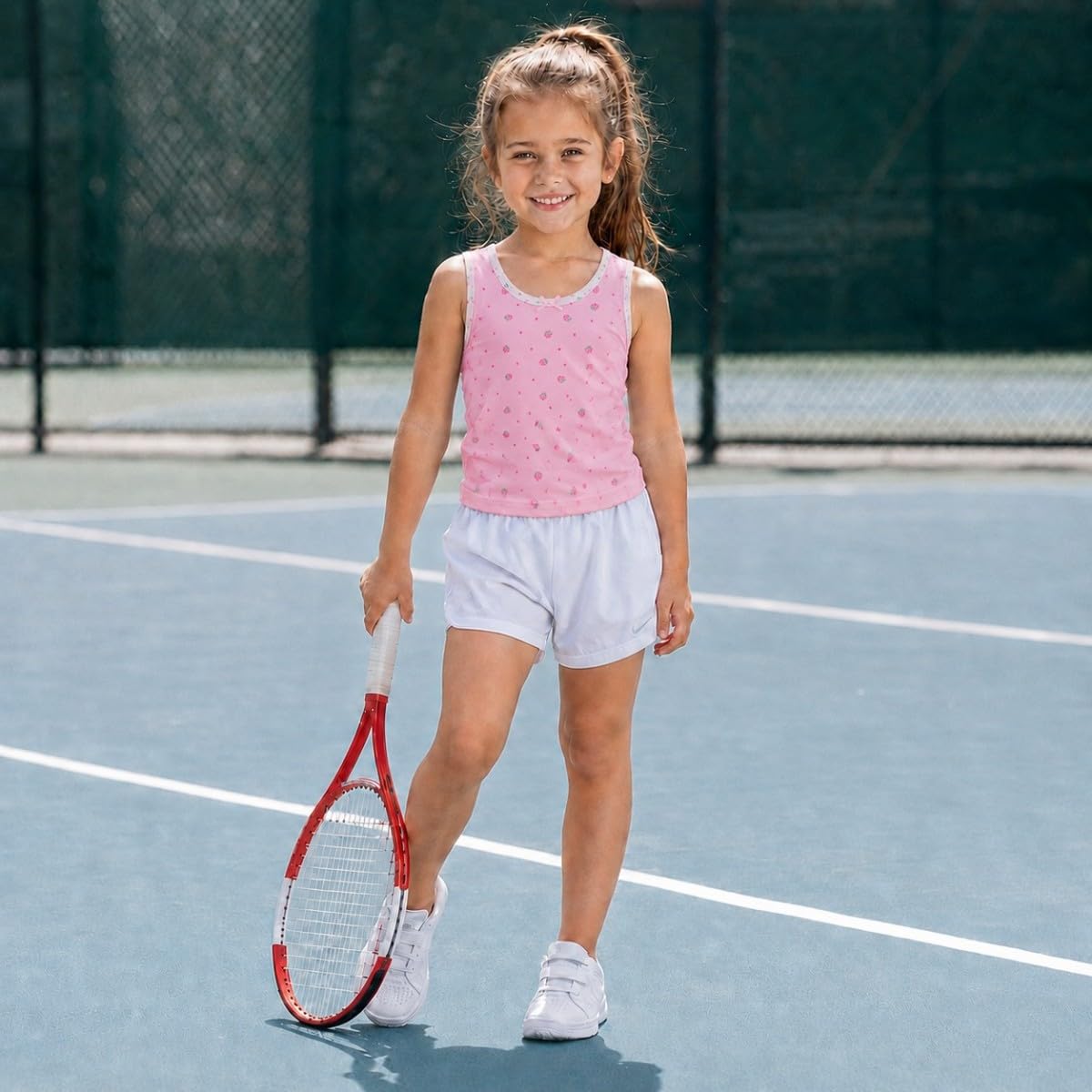 4er-Pack Klassische, solide Camisole-Unterhemden für Kinder für 2–10 Jahre, Kleinkind-Mädchen, Baumwoll-Racerback-Tanktop, Multipack