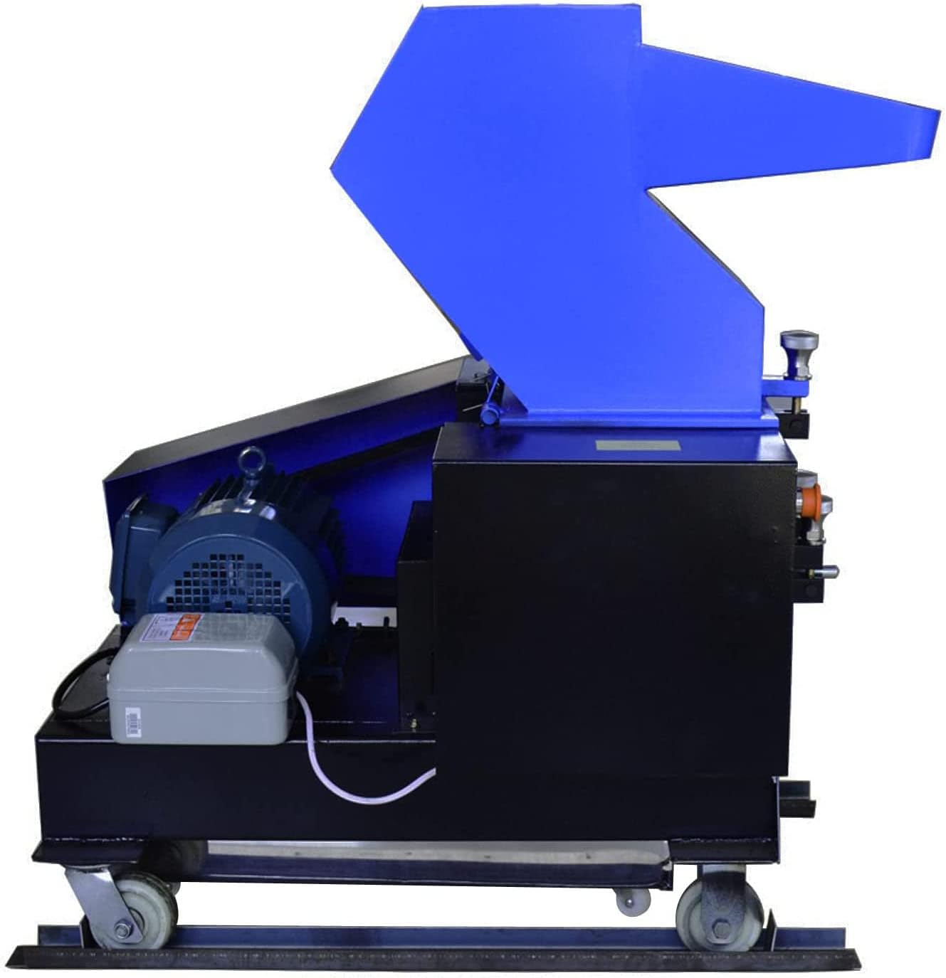 INTBUYING Electric Plastic Crusher Shredder Heavy Duty Bottle Grinder Mill Electric Chipper Granulator Grinding Machine Plastic Recycling Pulverizer 4KW 220V Three-phase