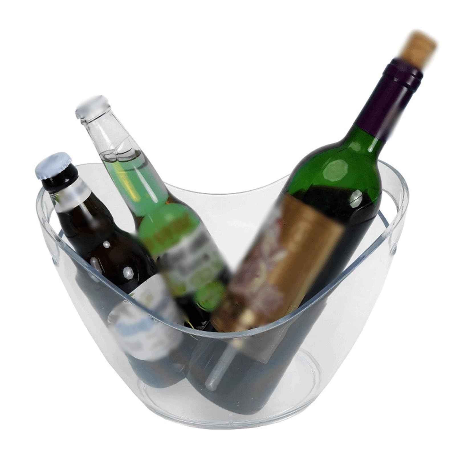 Cubo de Hielo Cubo de champán True Wine, Cubo Hielo Transparente for Interiores y Exteriores, for Bebidas for Fiestas, Capacidad for 4 Botellas Vino Cubo de Hielo frío para Barra