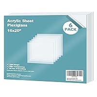 Vista 38 de Egofine Hojas de plexiglás de acrílico, paquete de 20 unidades de 8 x 10 pulgadas, 0.04 pulgadas de grosor, plástico transparente fundido