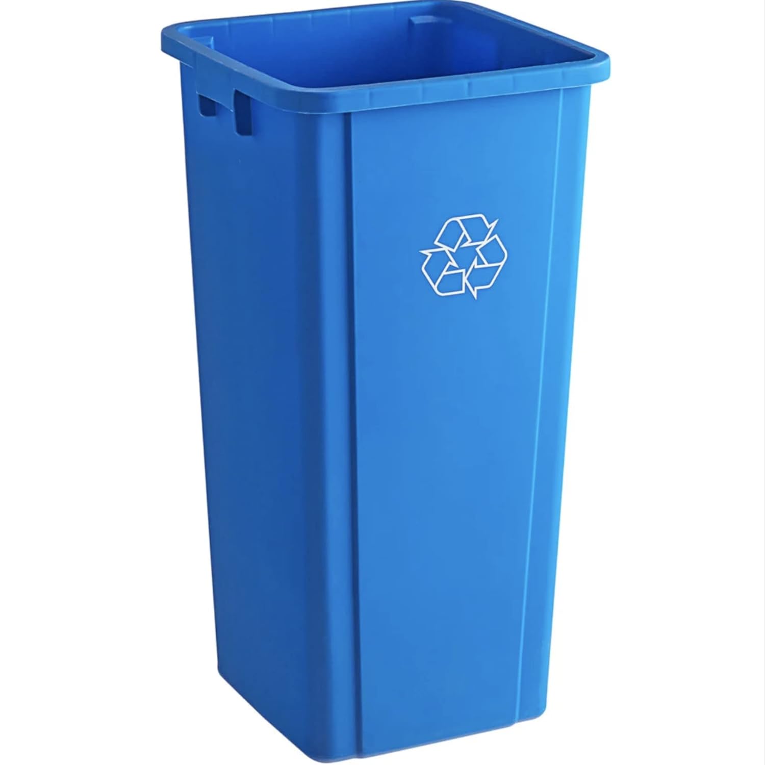 23 Gallon Blue Square Trash can Restaurant Trash can Commercial Trash can Tall Plastic Trash can Industrial Trash can Square Trash cans for Kitchen Janitorial Trash can
