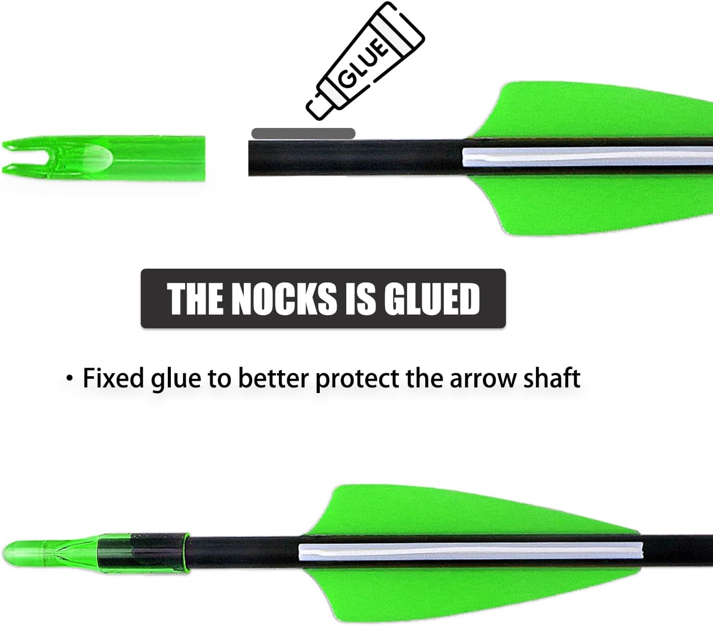 28“ Archery Arrows Training Practice Target Arrows for Kids Youth or Beginners Safe Blunt Points Durable Shaft on Recurve Bows Youth Bow and Longbows(Pack of 12)