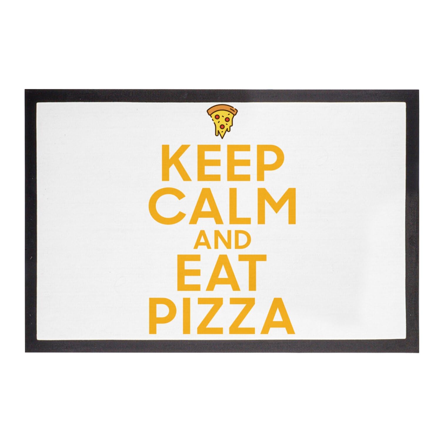 Paillasson Blanc Pizza 75x50cm Fabulous tapis entrée humour