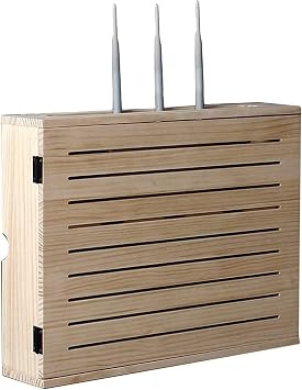 Wireless Router Storage Box Router Fences Wall Mounted Solid Wood Network Set-top Box Shelf Bedroom TV Cabinet Wall Wireless Router Storage Rack Wifi Decorative Shelf  Size Inner diameter 50cm