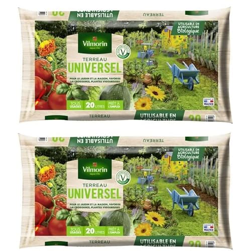  - Lot de 2 Sacs de Terreau Universel 20L Soit 40L