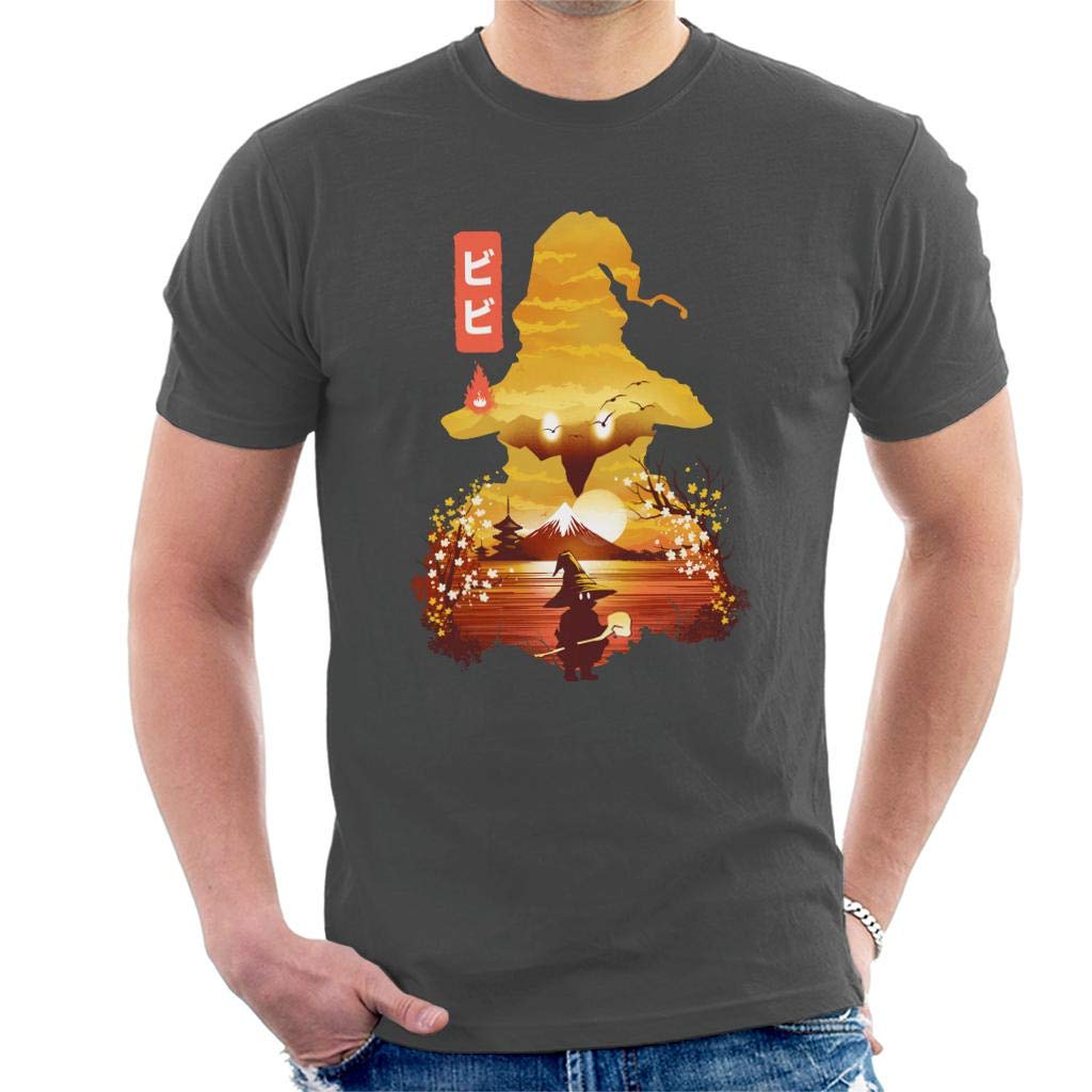 Final Fantasy Vivi Orunitia Ukiyo Men's T-Shirt Charcoal