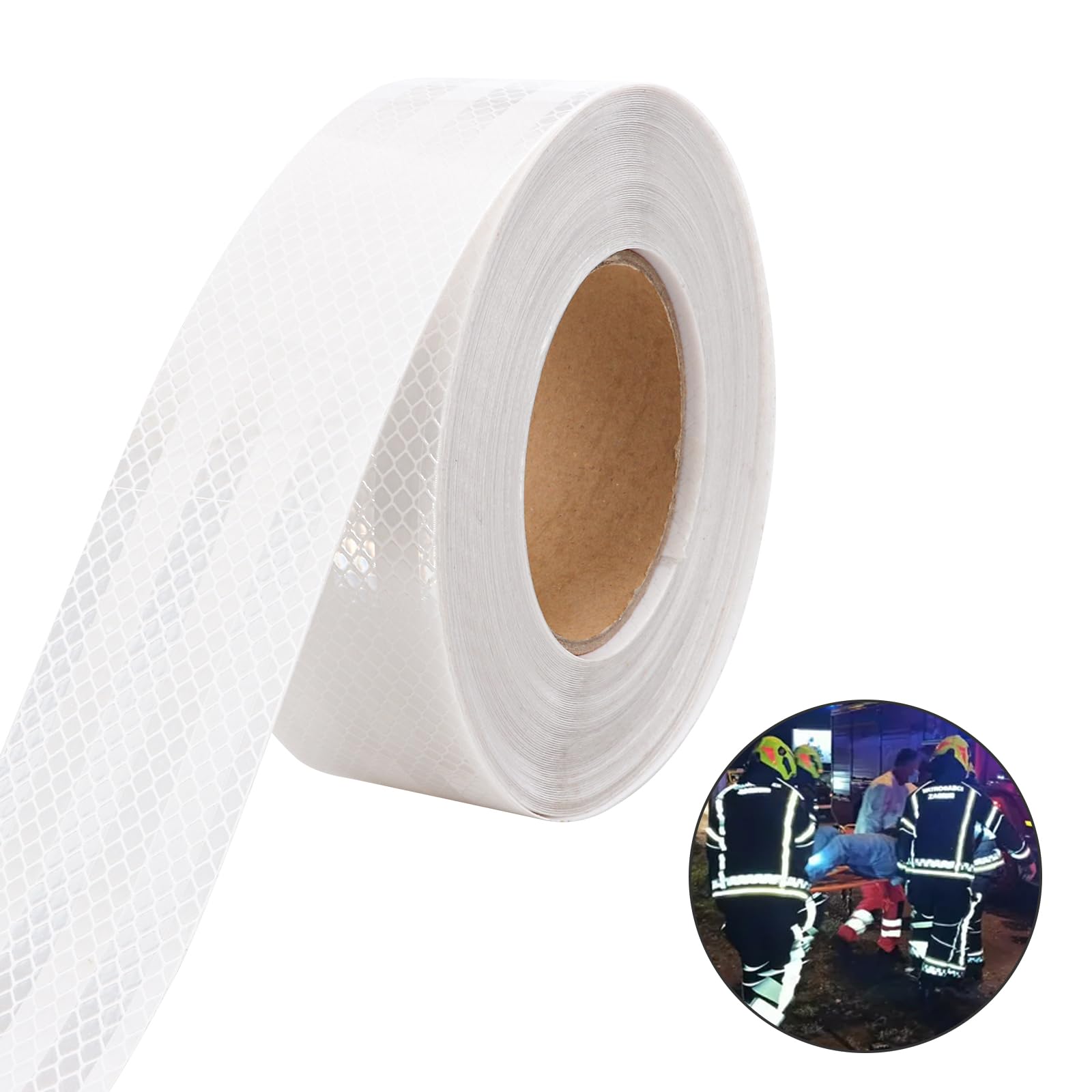 Skyzone Lot 2 Rubans Réfléchissants 5cm X 3m Blanc & Rouge – Bande Adhésive Haute Visibilité, Imperméable Pour Vélo, Voiture, Sécurité Nuit