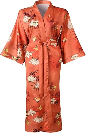 Womens Plus Size Kimono Robe Long Bathrobe for Women