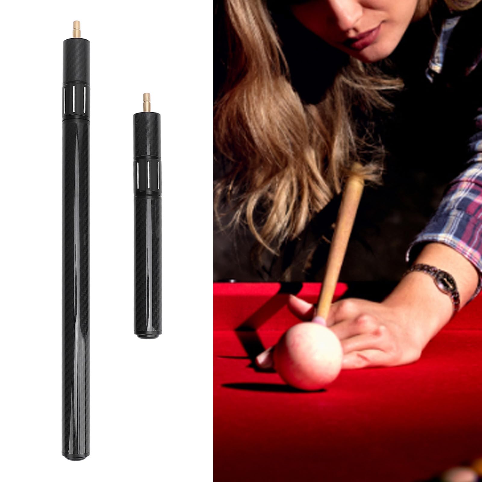Brrnoo Extensi n Telesc pica para Tacos de Billar de Fibra de Carbono 17 9 Aumenta la Longitud y Estabilidad del Taco para Jugadores Profesionales y Aficionados Ligera R gida y Precisa
