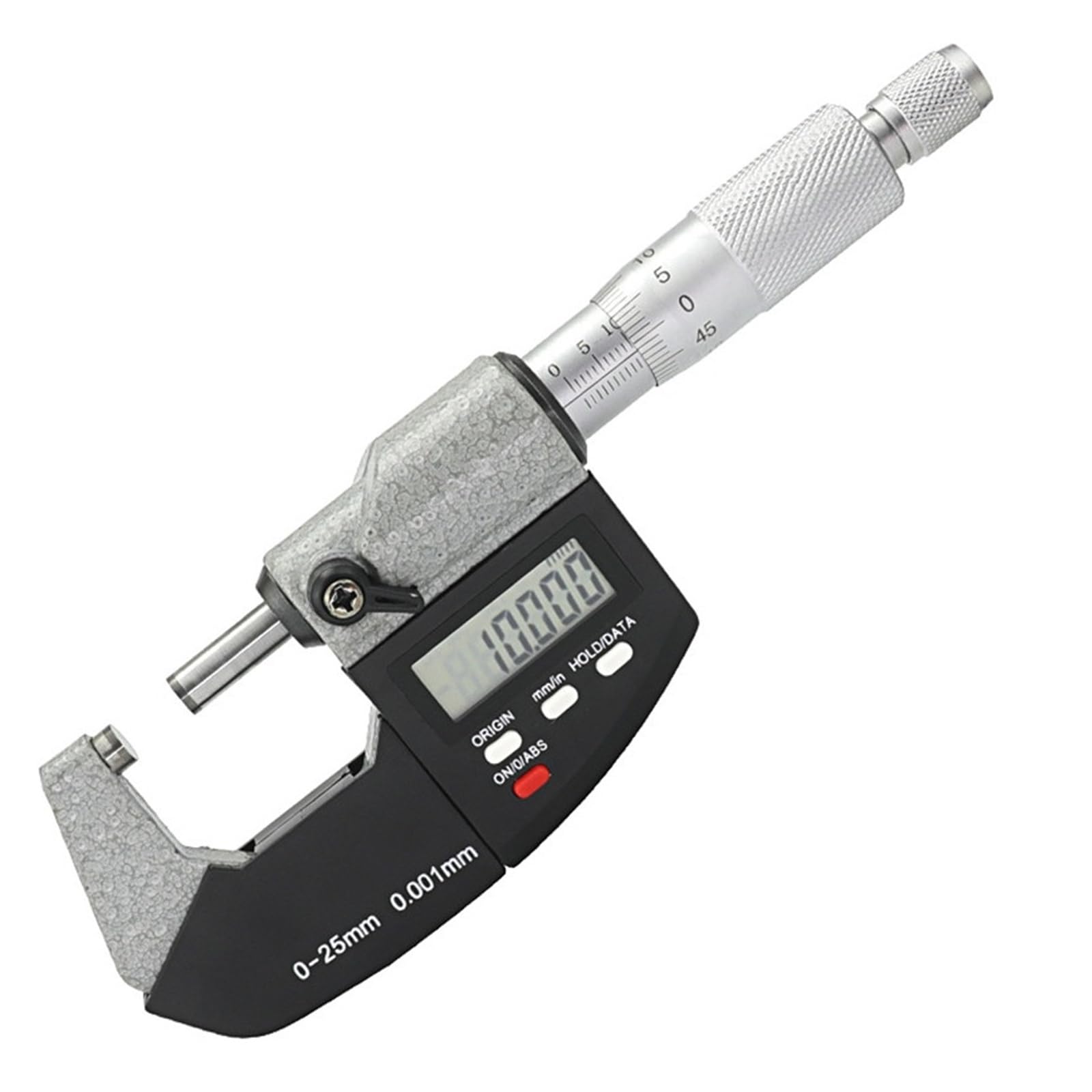 Micrómetro electrónico exterior IP54 de 0,001 mm, calibrador digital de 0 a 25 mm, micrómetro con punta de carburo, herramientas de medición Lecturas fáciles(TypeB)