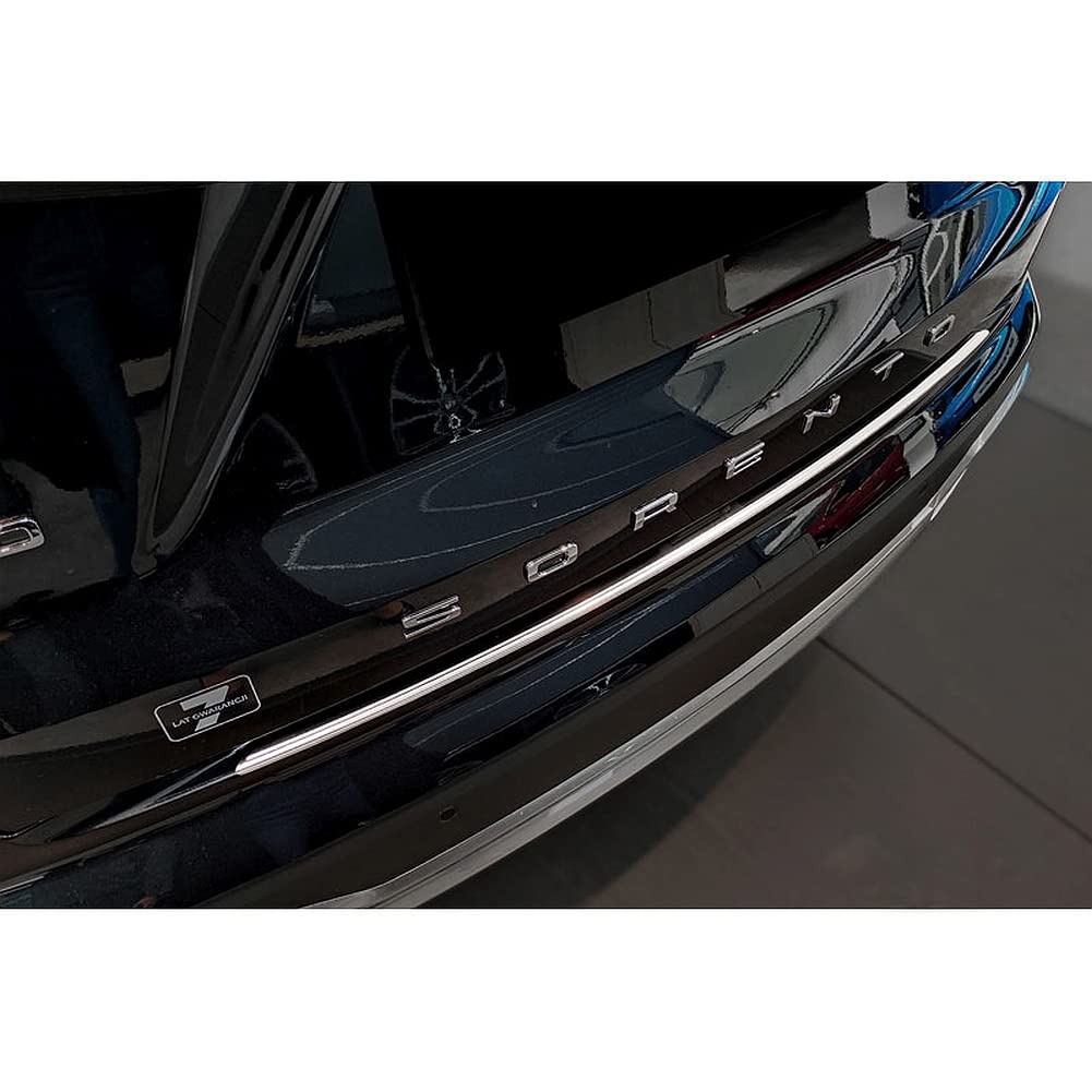 Avisa Stainless Steel Rear Bumper protector compatible with Kia Sorento IV 2020-
