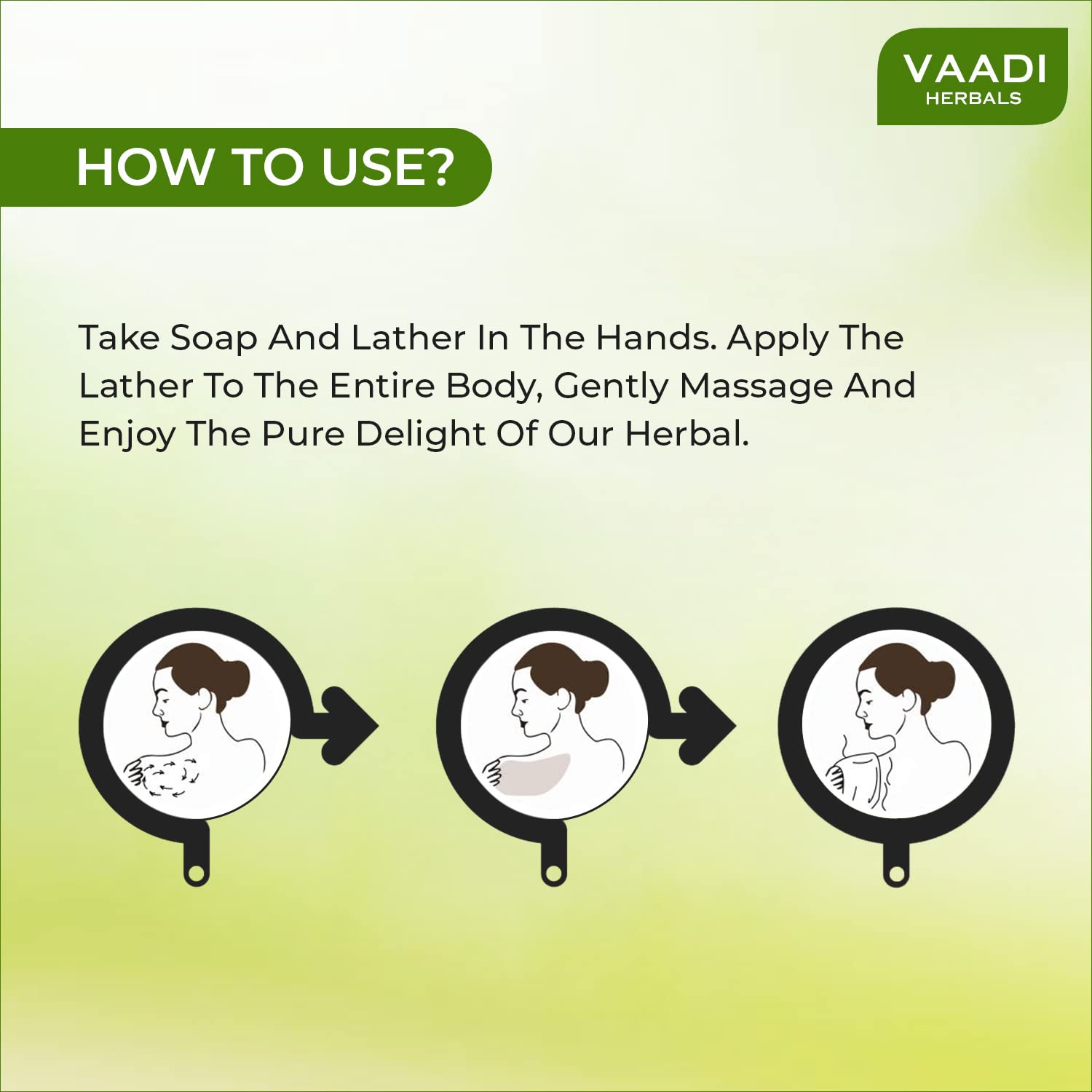 Vaadi Herbals Alluring Neem Tulsi Soap with Vitamin E and Tea Tree Oil, 75g x 6