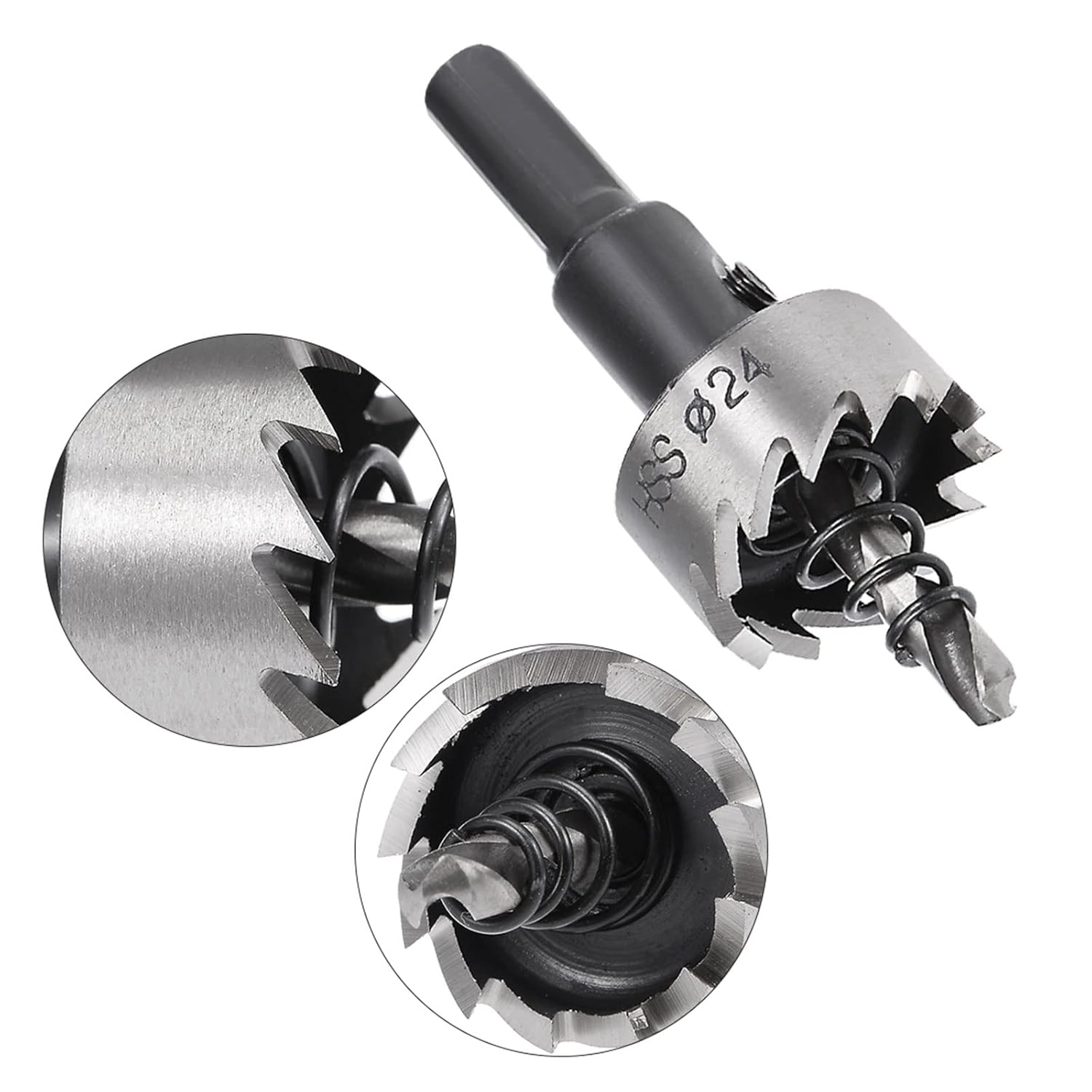 uxcell Drill Bits Hole Saws Set 24mm 30mm, HSS (High Speed Steel) Opener Cutter Tool for Metal Steel Iron Alloy Wood, 2pcs