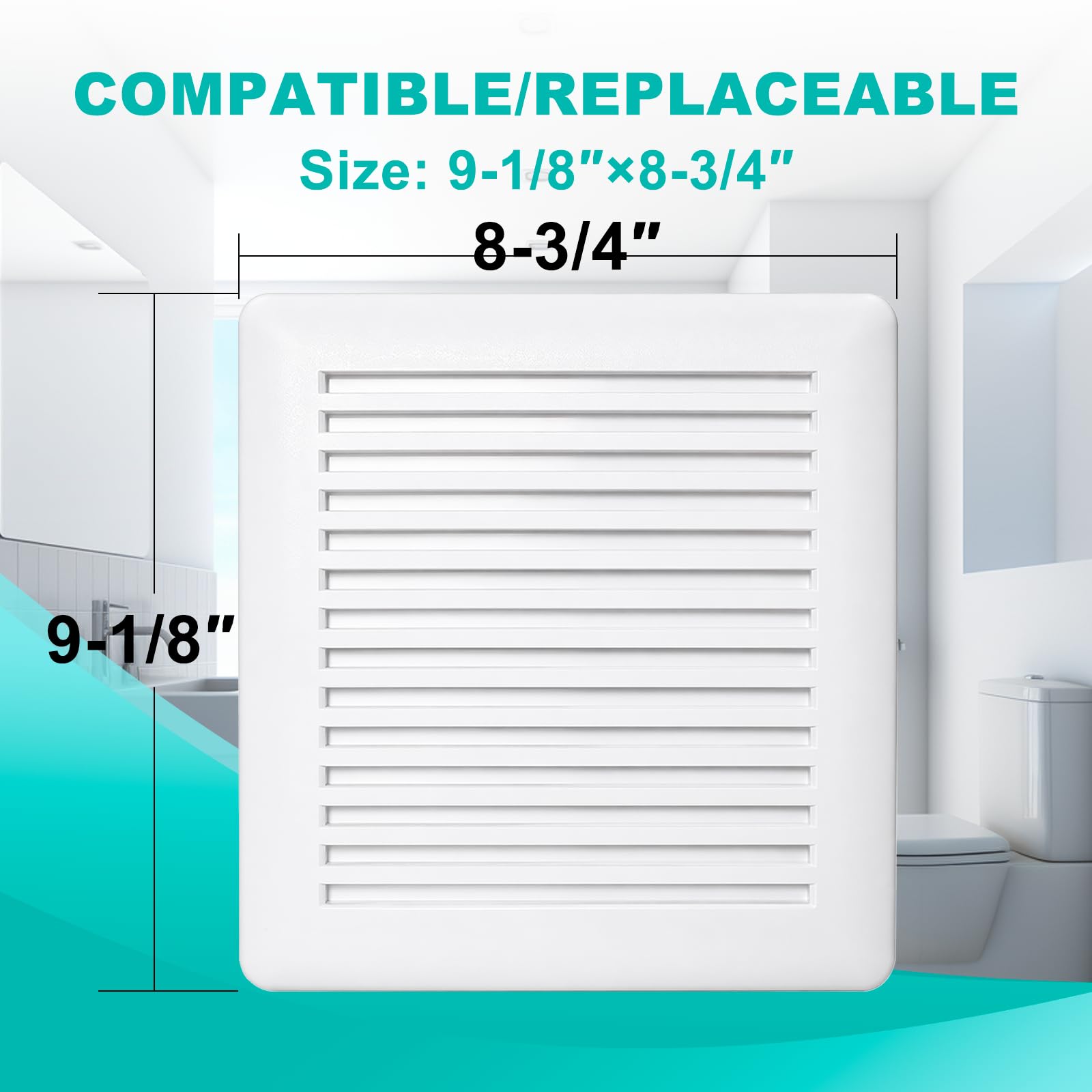 【Upgraded】 696N-R02 B Unit 70CFM Lüfter mit C350BN-Kühlergrill, kompatibel mit Broan-Nutone 688-K 688-J 688-H 688-G 695N-R02 B, 696N-R01 B, 695N-R02 B, 3.0 Sones
